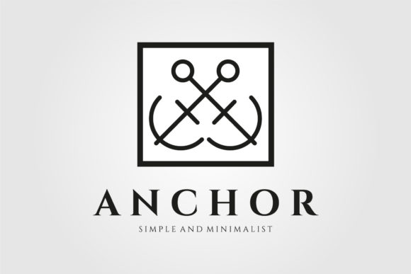 Anchor Ship Logo Minimalist Line Art Review