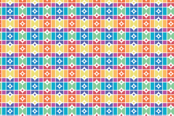 Colorful Square Rectangle Circle Pattern Review