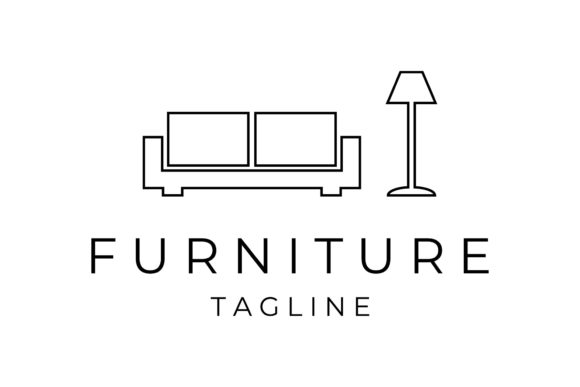 Furniture Interior Logo Line Art Vector Review