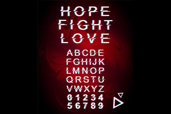 Hope, Fight, Love Glitch Font Template Review