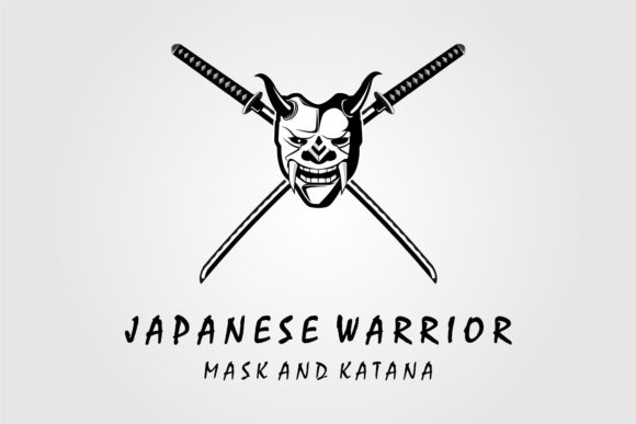 Katana and Mask Samurai Logo Vector Review