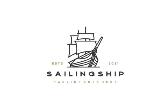Monoline Sailing Ship Logo Design Review