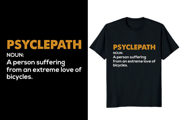 Psyclepath Dictionary Bicycle T-shirt Review