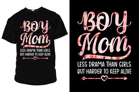 T-Shirt Template Vector for Boy Mom